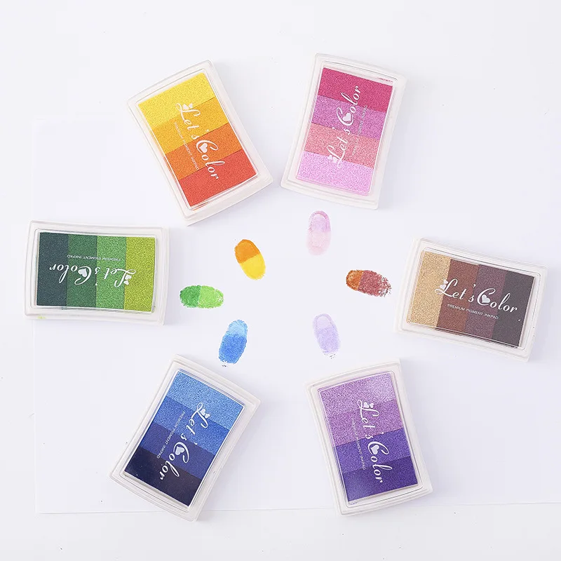 Stamping Ink Pad - 1 pçs 4 cores inkpad tinta