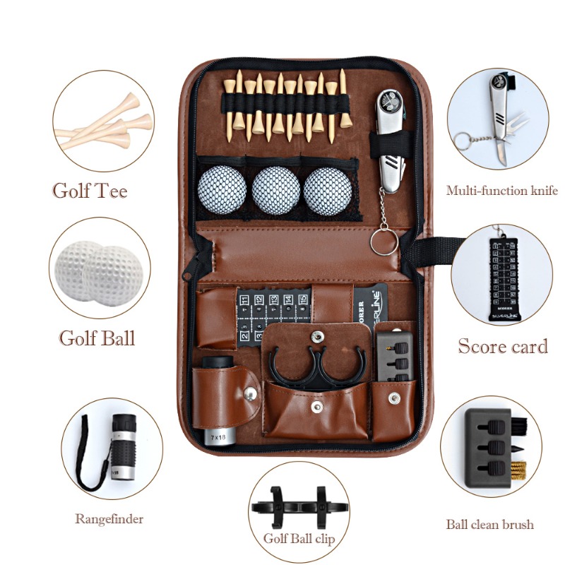 Leather Tooling Kit - Conjunto de bolsa multifuncional para golfe,