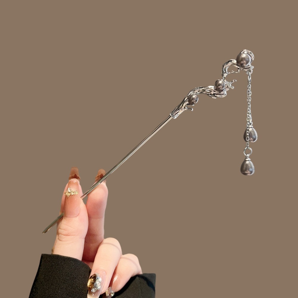 Art Craft For Adults - 1pc elegante chinês hairpin prata tonificado
