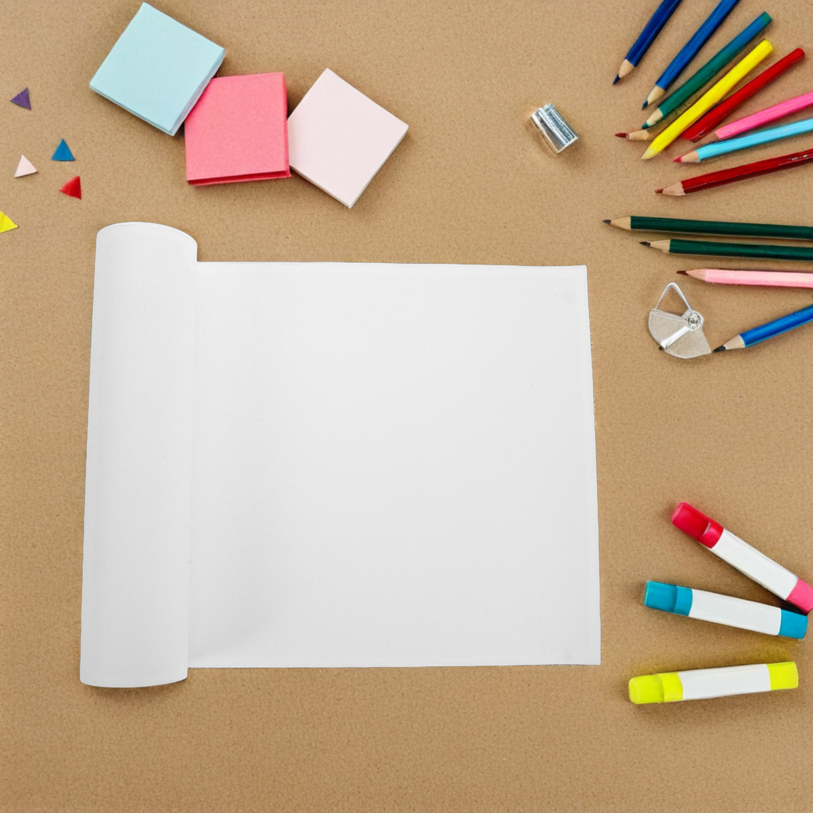 Art Craft Activities For Preschoolers - Rolo longo de papel cartão branco