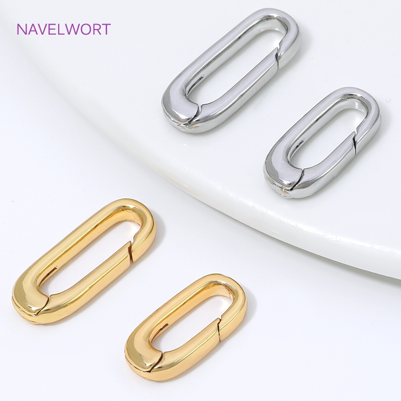 Art Craft Ideas - 1/2/4 Peças Fecho Oval Banhado a