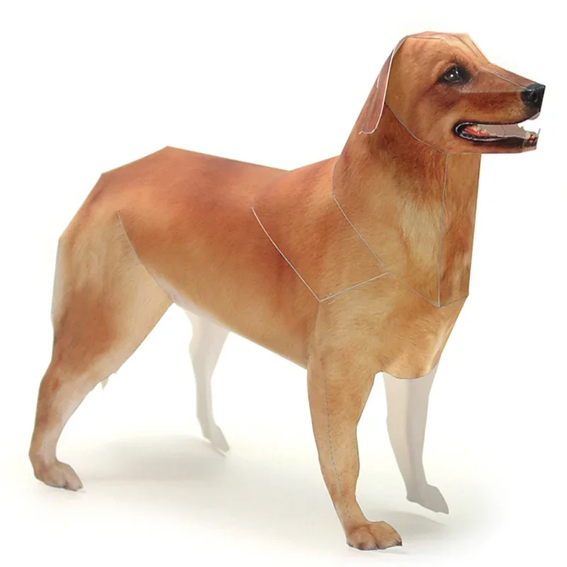 Art And Craft Nature - Golden retriever cão modelo de papel