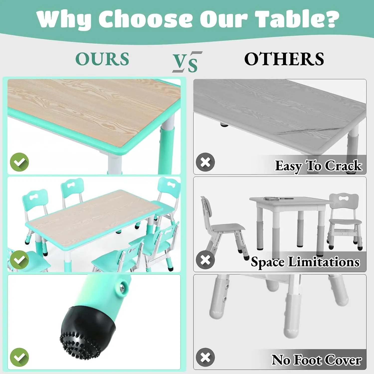 Conjunto de Mesa Infantil e 6  - Art Craft Activities For Preschoolers avaliação e preço