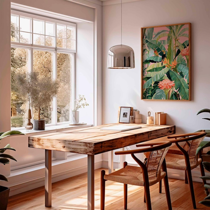 1 pôster retrô tropical em tel - Art Craft House avaliação e preço