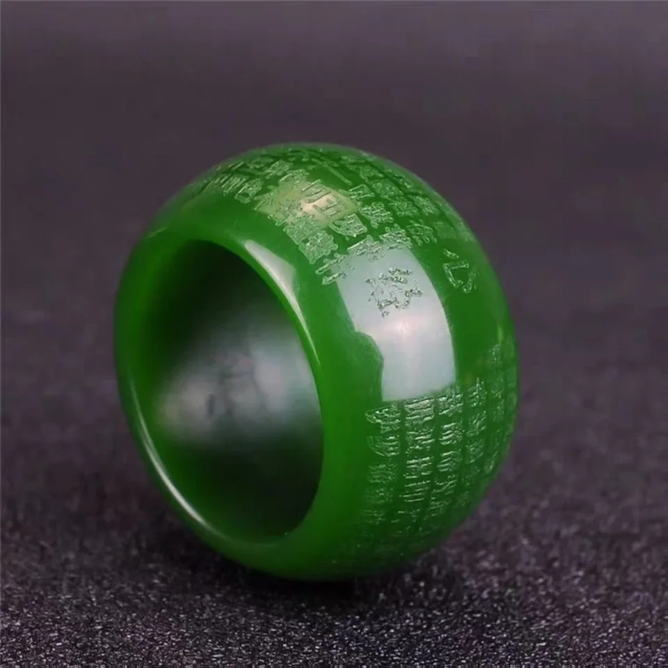 Anel de Jade Verde Natural 22m - Art Craft Material avaliação e preço