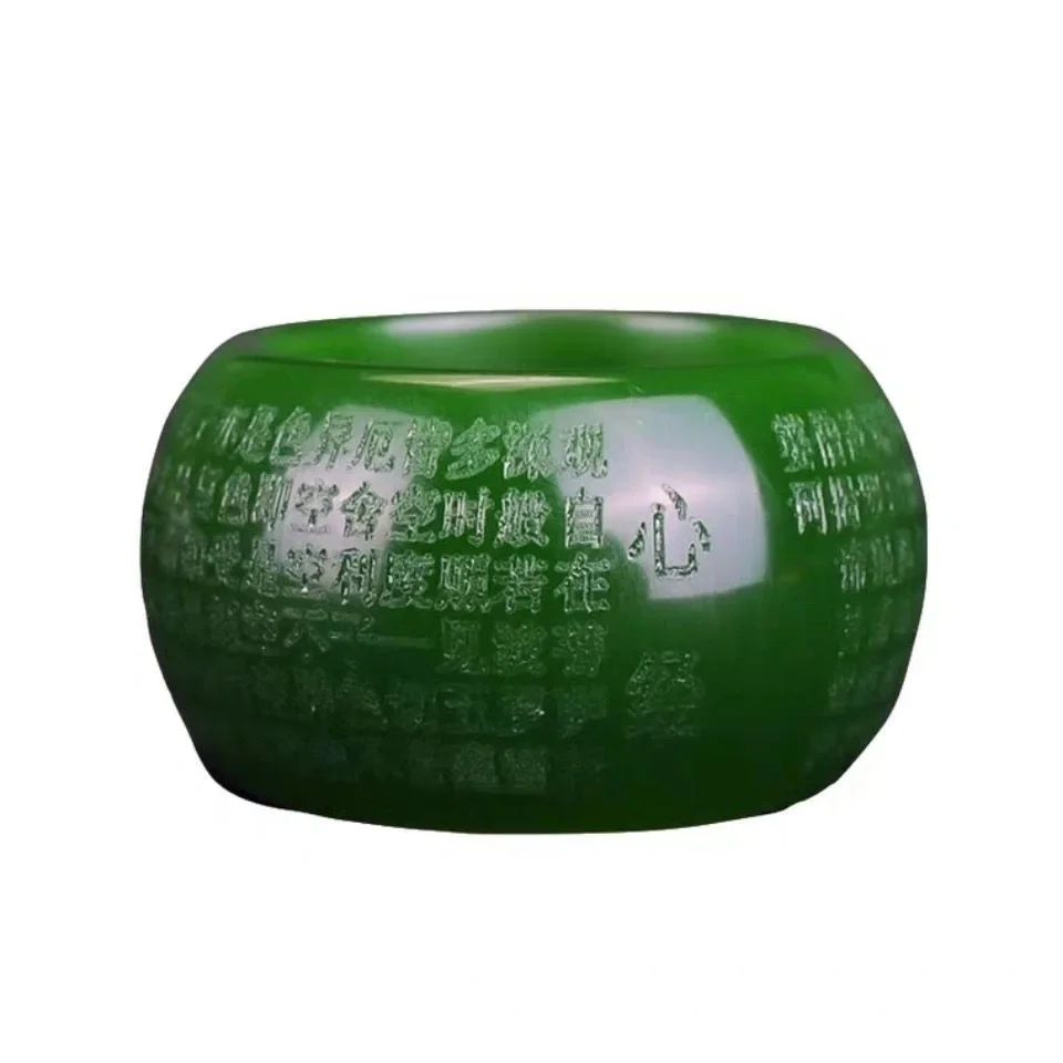Anel de Jade Verde Natural 22m - Art Craft Material avaliação e preço
