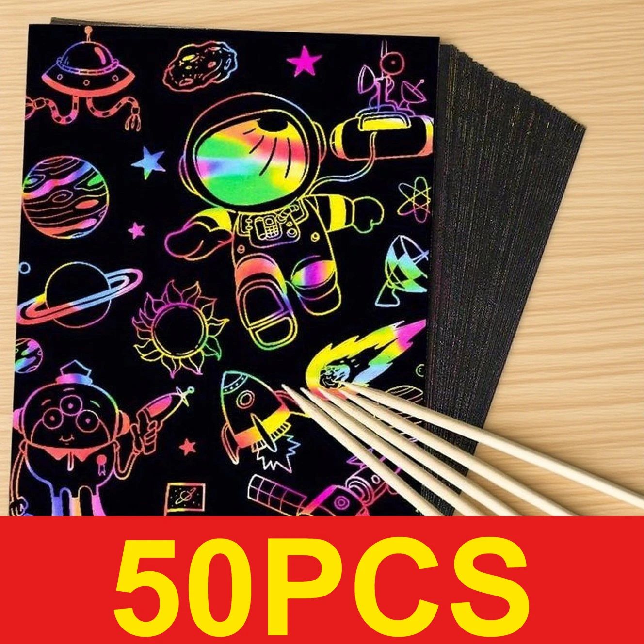 50 folhas de papel mágico para - Art Craft Rainbow avaliação e preço