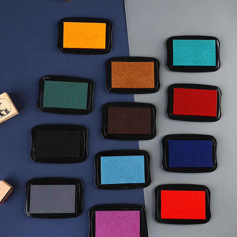 12 cores tamanho grande bloco  - Stamping Ink Pad avaliação e preço