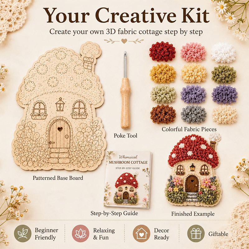 Kit DIY de Arte Poke 3D Casa C - Art Craft Material avaliação e preço