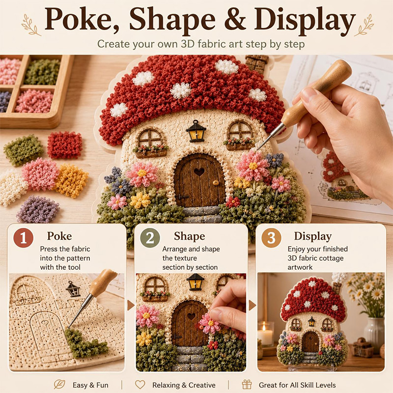 Kit DIY de Arte Poke 3D Casa C - Art Craft Material avaliação e preço