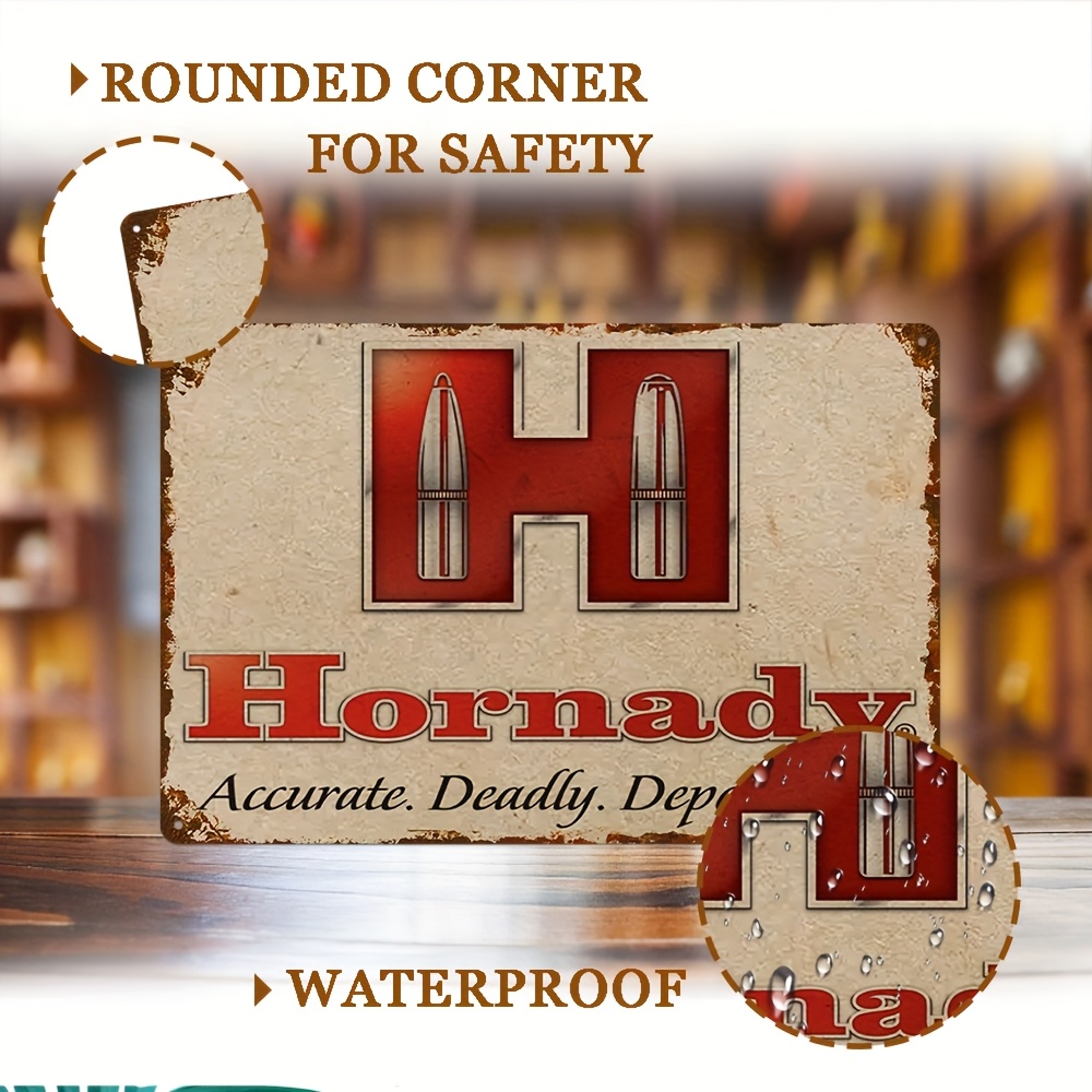 Placa de Metal Vintage Hornady - Art Craft Restaurant avaliação e preço
