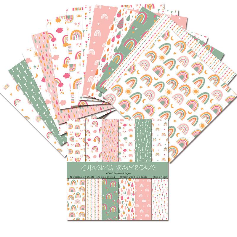 Conjunto de 24 Folhas de Papel - Art Craft Rainbow avaliação e preço