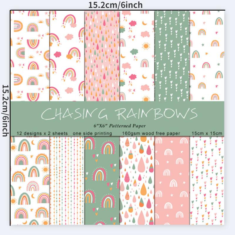 Conjunto de 24 Folhas de Papel - Art Craft Rainbow avaliação e preço