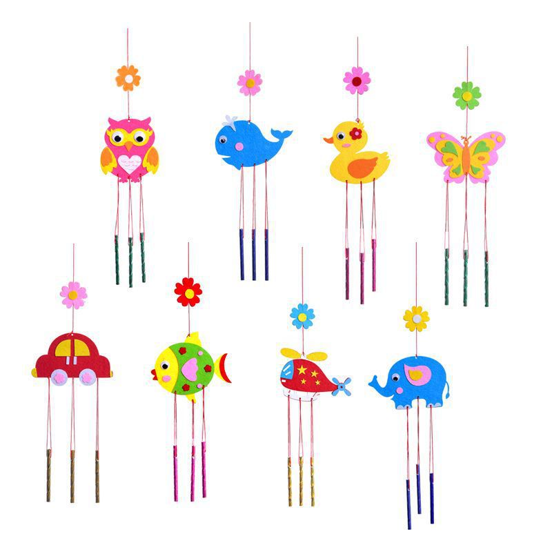 1 pçs crianças diy sinos de ve - Art Craft Rainbow avaliação e preço