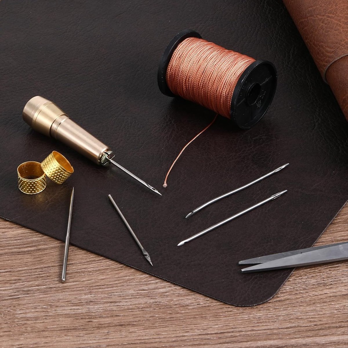 Kit de furador de costura de c - Leather Tooling Kit avaliação e preço