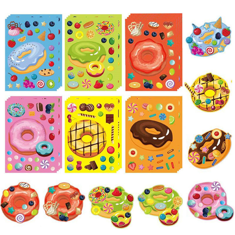 Faça um rosto donut adesivos p - Art Craft 5 Year Old avaliação e preço
